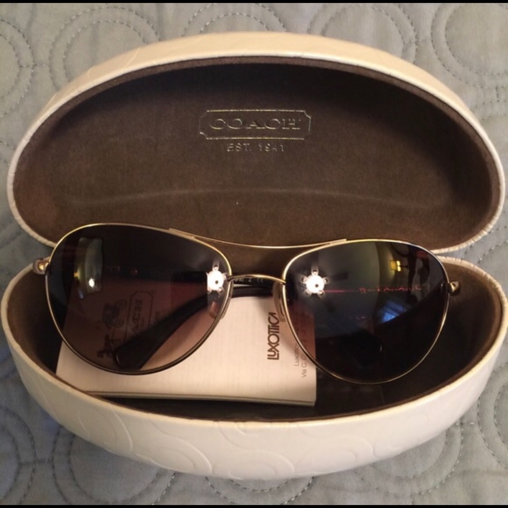 Authentic Coach Aviator Sunglasses